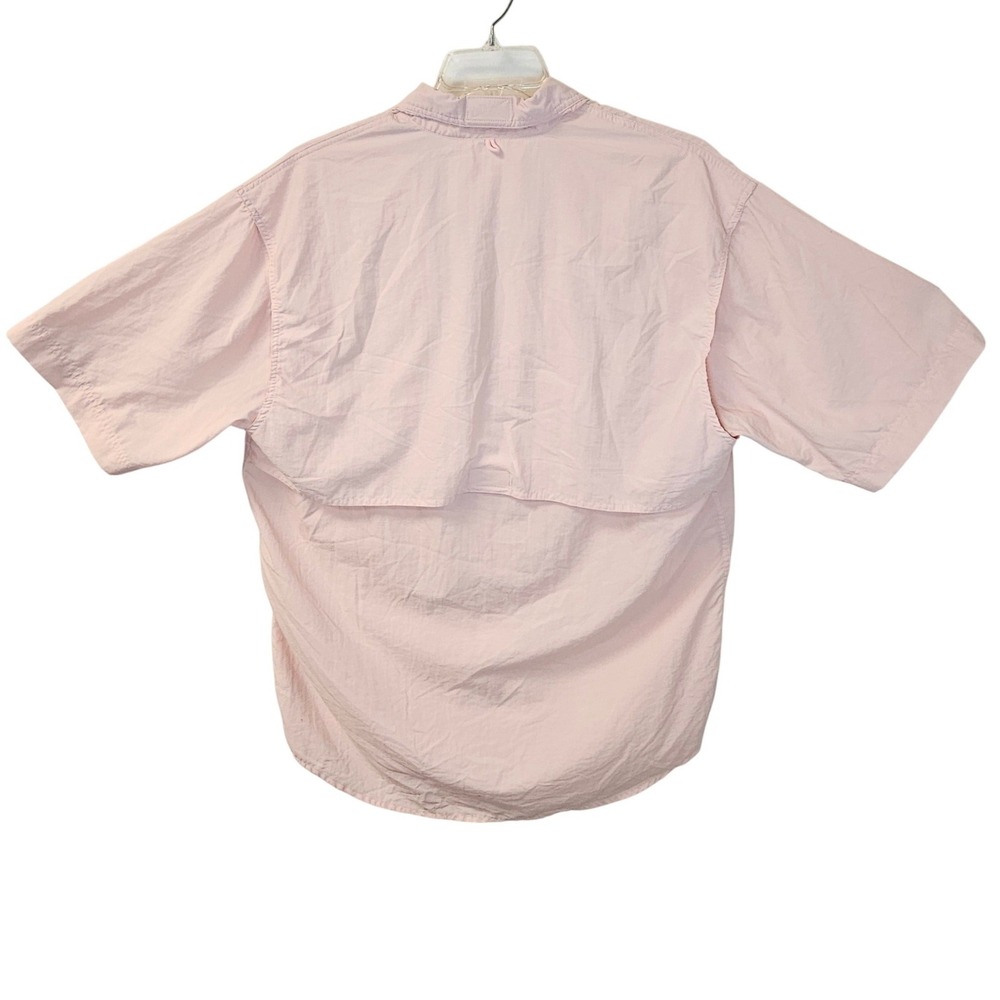 Bimini Bay Vented Fishing Shirt Large Pink Short Sleeve Performance Sun UV Top L - Picture 2 of 7